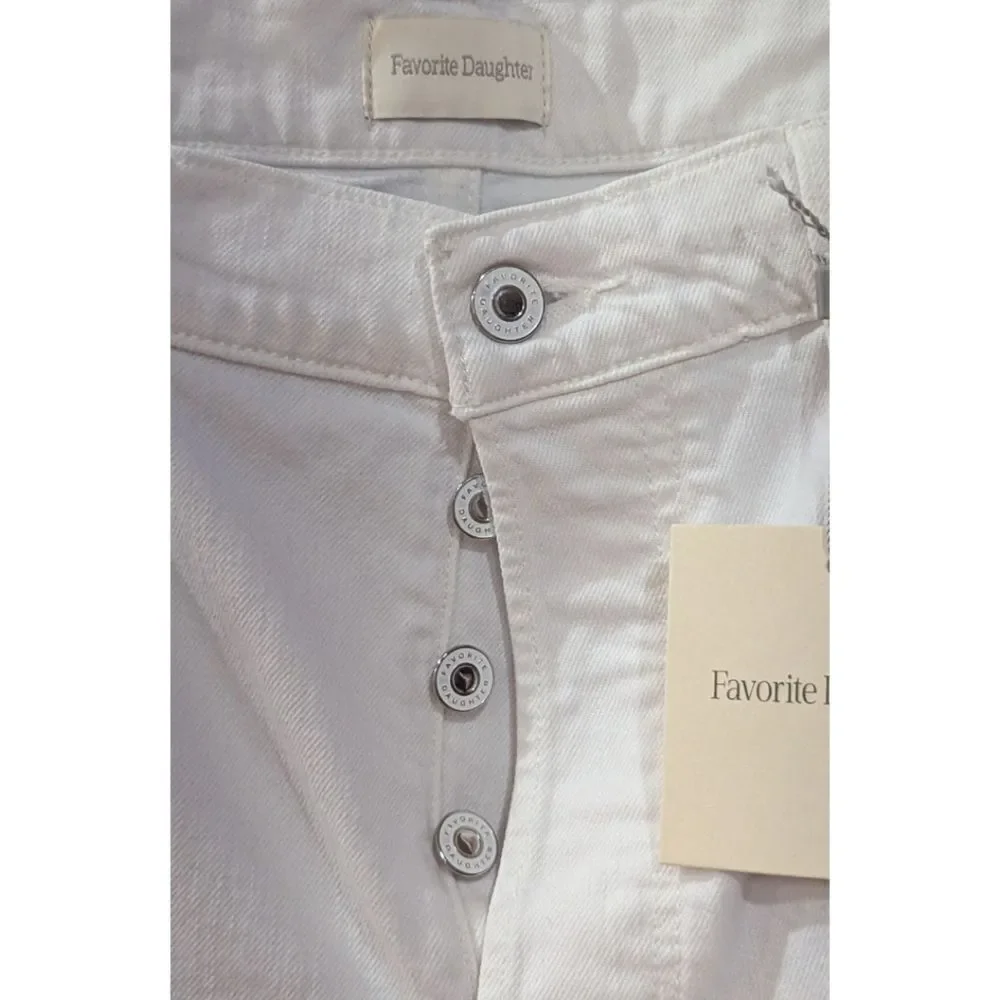 Favorite Daughter Womens 33 The Vivi Bahamas White Jeans High Rise Long Straight